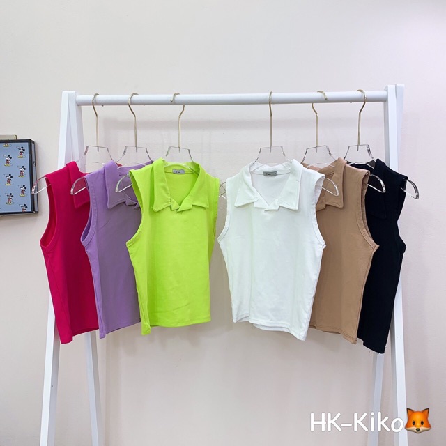 [Mã SKAMFSW175 giảm 10K đơn 50K] Áo phông, Áo thun croptop cổ đức sát nách PC934 - NhiNhi Shop