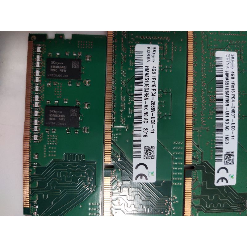 Ram 4g 8g buss 2133, 2400, 2666, 3200
