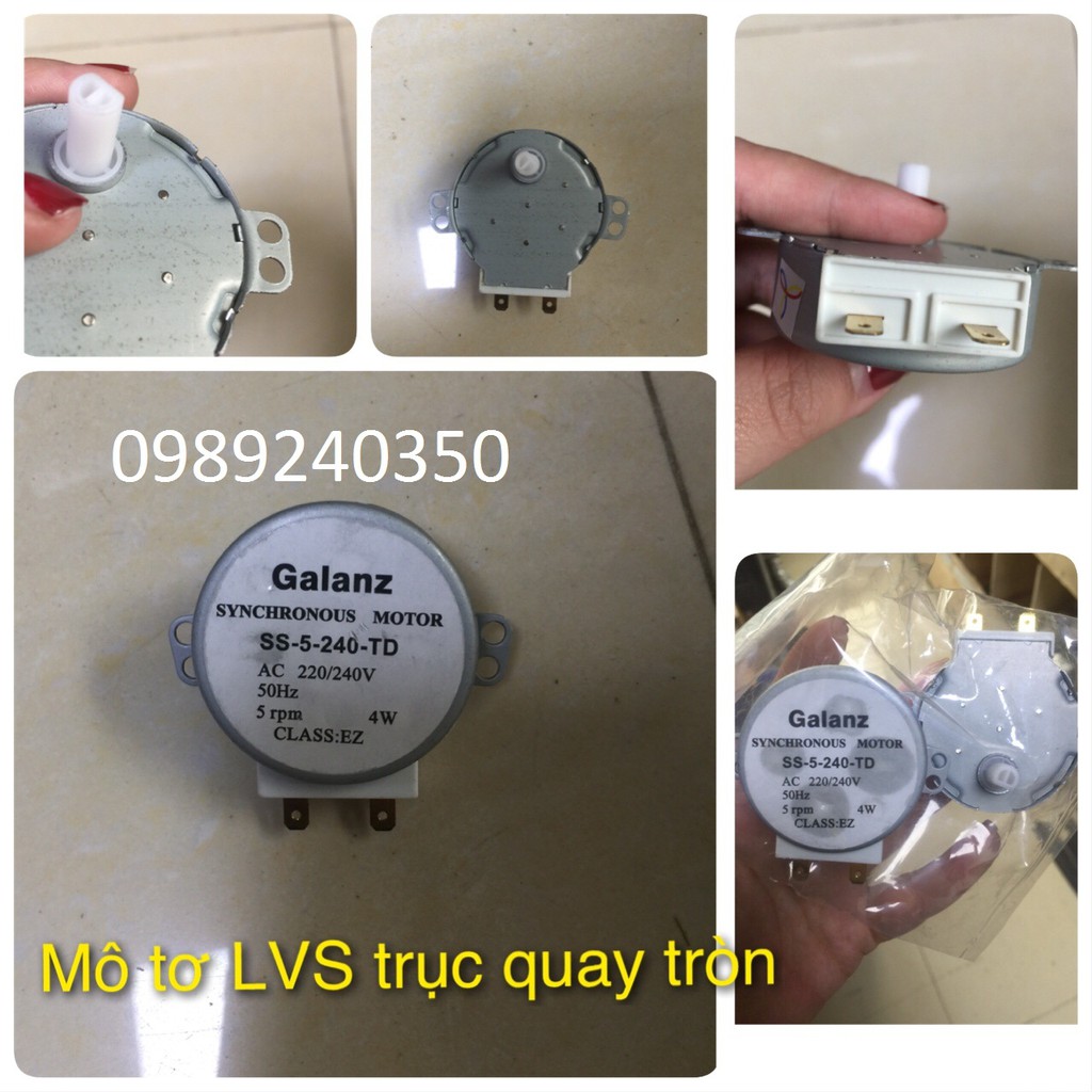 Mô tơ quay đĩa lò vi sóng 220V trục vát