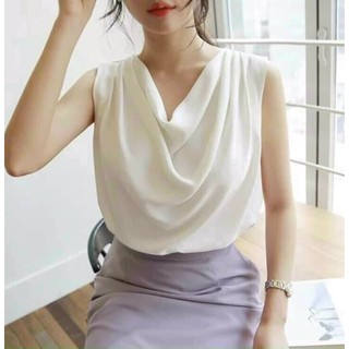 Áo lụa cổ đổ