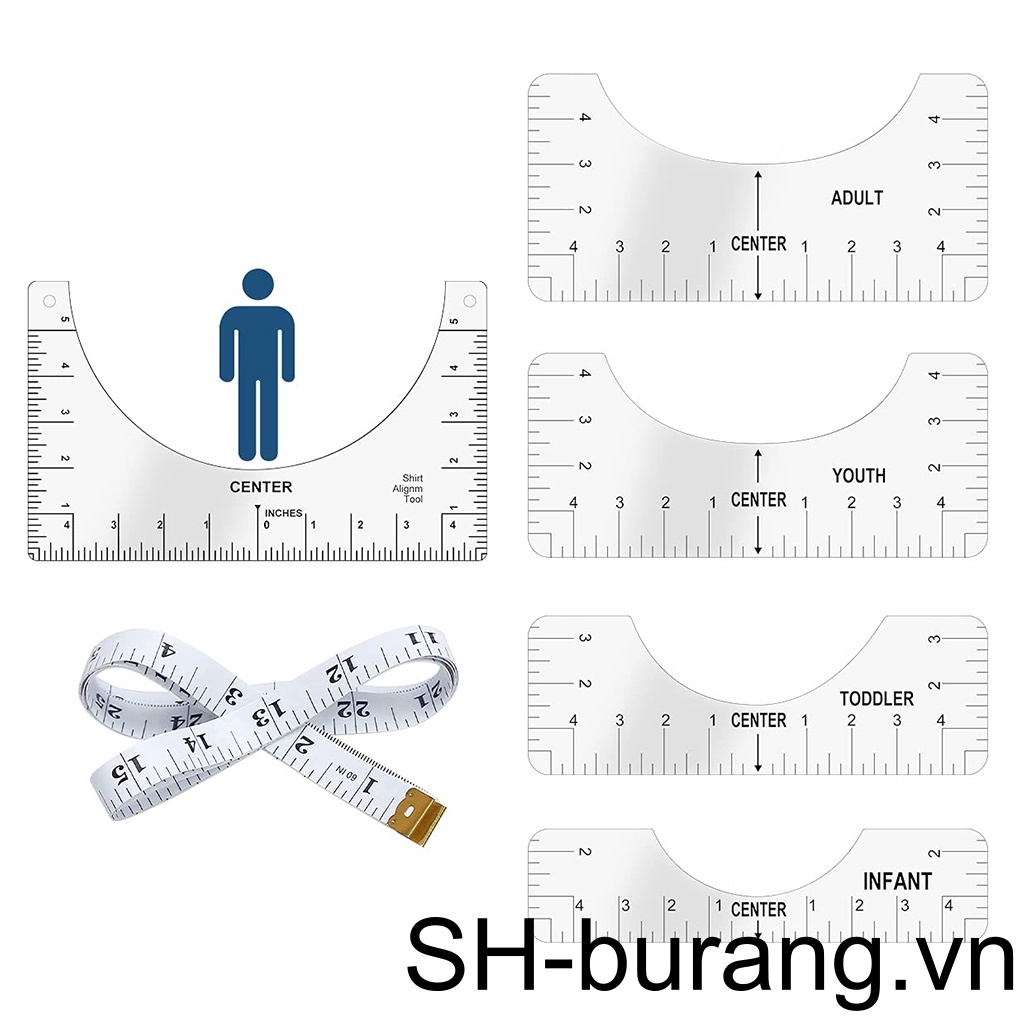 Set 5 Thước Đo Nhiệt Độ Chuyên Dụng Cho Người Mới Bắt Đầu May Vá