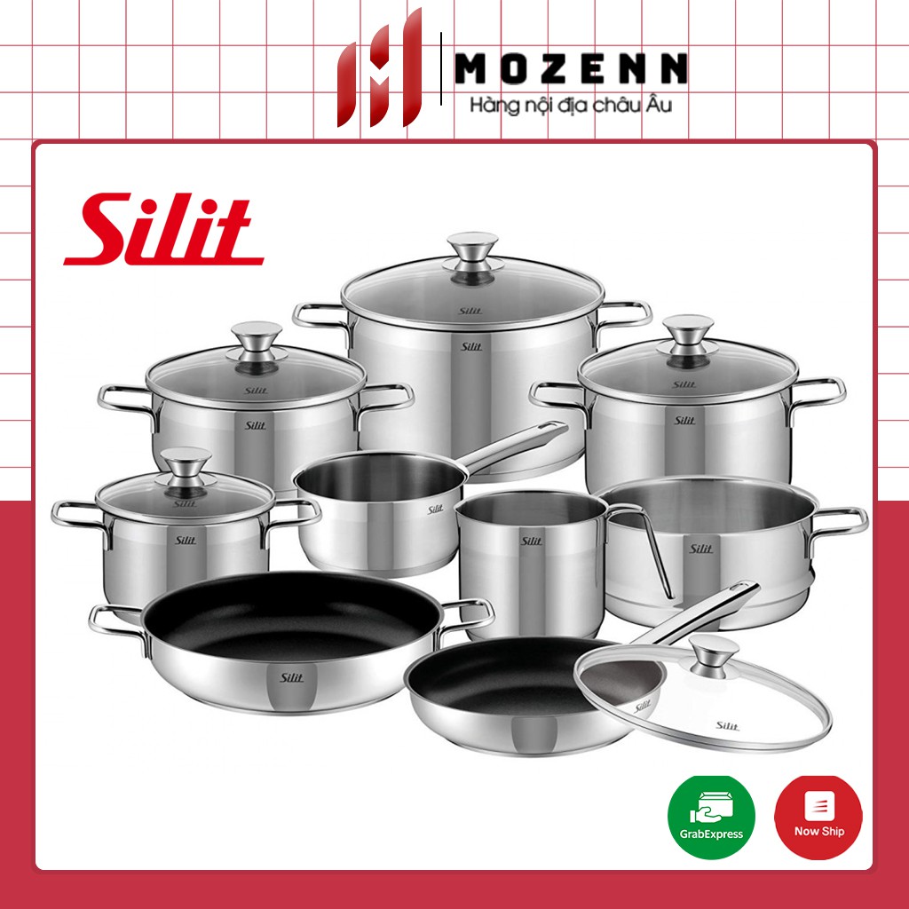 Bộ nồi Silit Pisa 10 món thép không gỉ [nhập khẩu Đức]