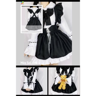 Set maid màu đen cute dễ thương #cute #loli