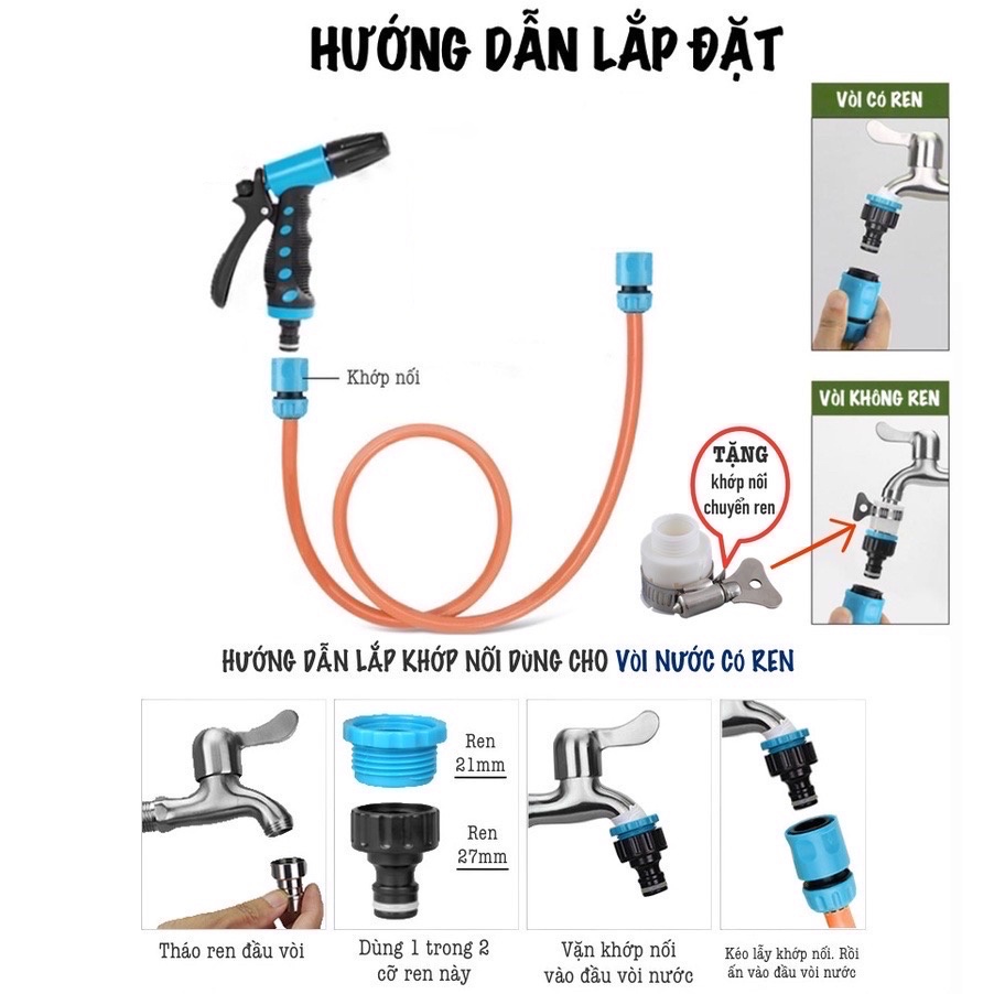 Vòi tưới cây, vòi rửa xe tăng áp LIONKING GH