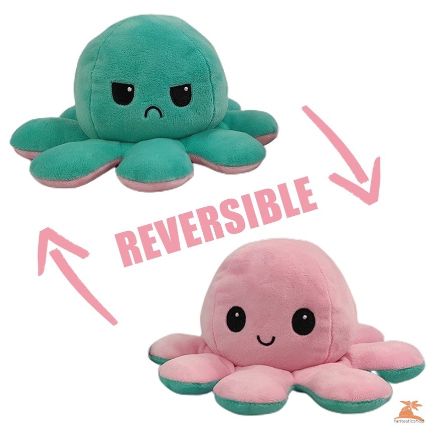 Bạch tuộc nhồi bông cảm xúc - Reversible Octopus two color