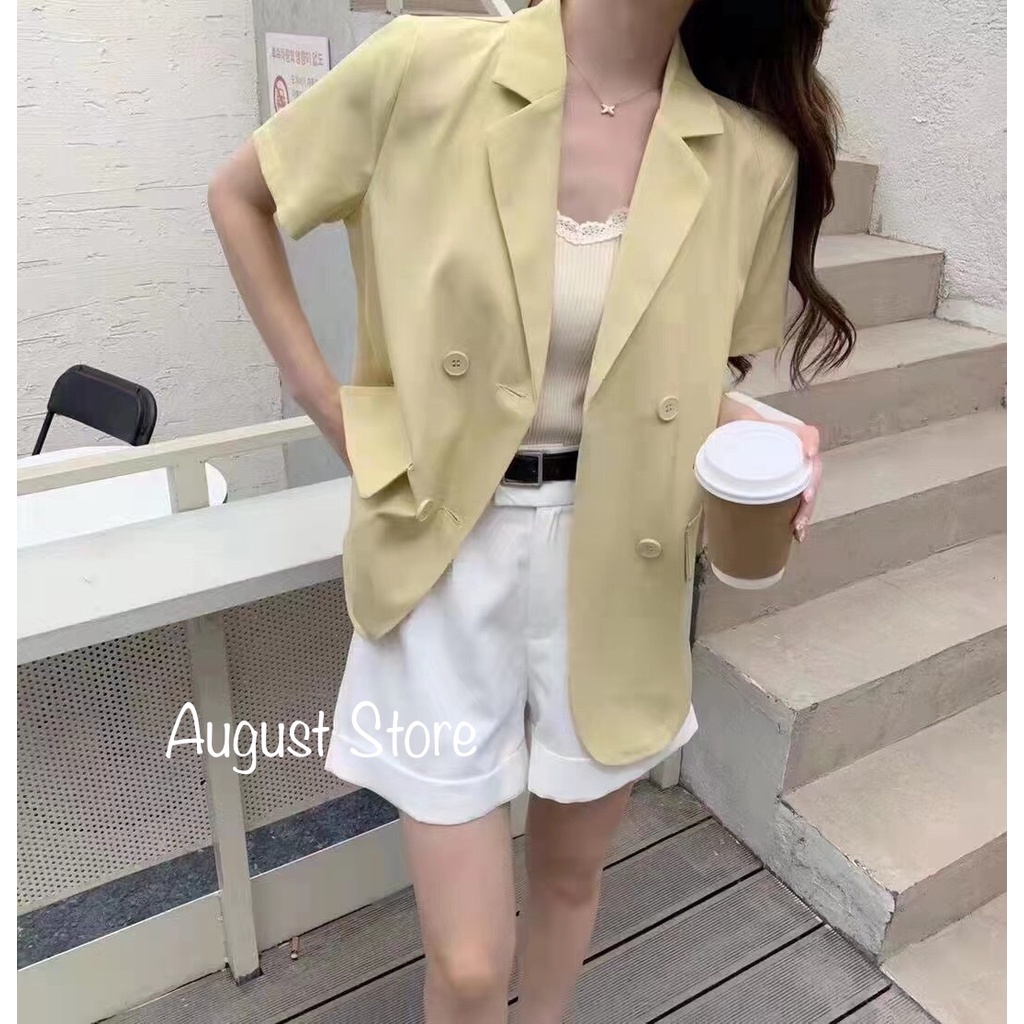 Áo vest blazer nữ vạt chéo phong cách Hàn quốc | BigBuy360 - bigbuy360.vn