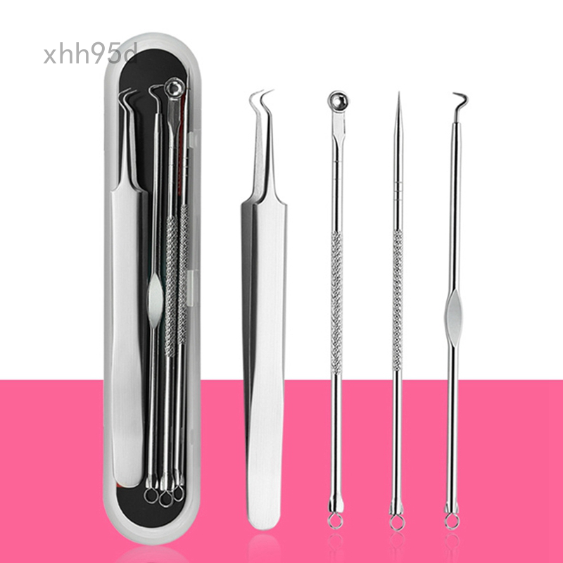 Dụng cụ nặn mụn đầu đen làm sạch da chất liệu thép không gỉ