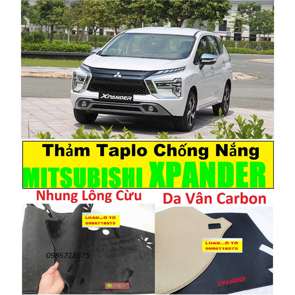 Thảm Taplo Chống Nắng Xe Xe Mitsubishi Xpander 2023-2018, Xpander Cross Mẫu Da Carbon, Nhung Cao Cấp Nhất Thị Trường