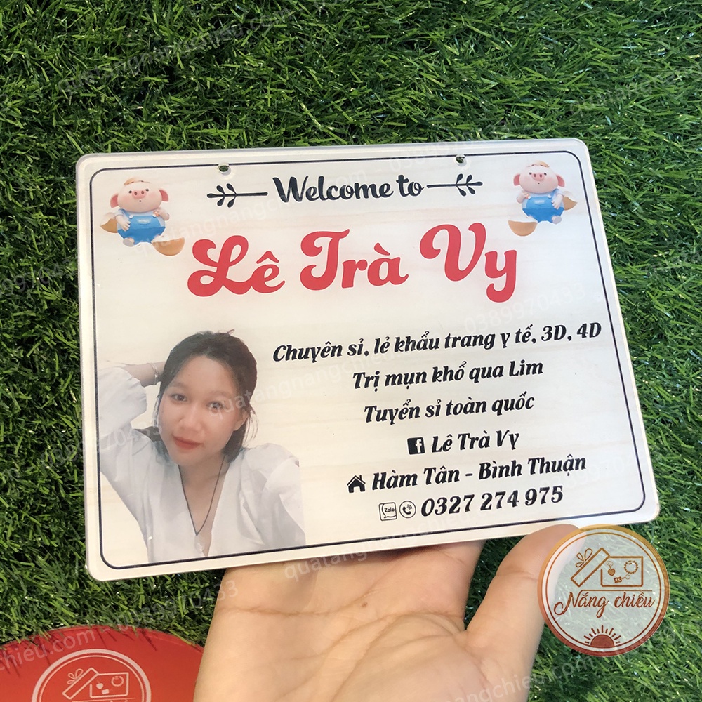 Bảng hiệu tên shop- khẳng định thương hiệu- thiết kế theo yêu cầu, chất liệu mica sáng bóng