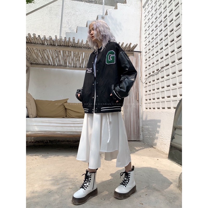 BOMBER THÊU G - TAY DA | BigBuy360 - bigbuy360.vn