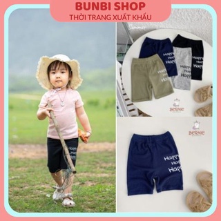 Quần Legging đùi mùa hè tiện lợi Happy cho bé gái, chất liệu thun tăm cotton siêu mềm mại thoáng mát