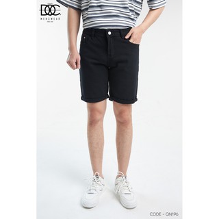 Quần short jean đen trơn - qn196