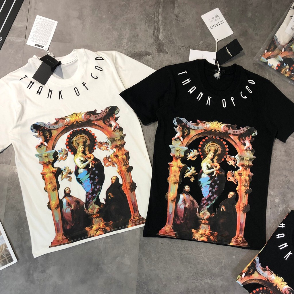 Áo Thun Nam Nữ Cổ Tròn In Hình Đức Mẹ 3D Chất Liệu Thun Cotton Thoáng Mát - MÃ AC99