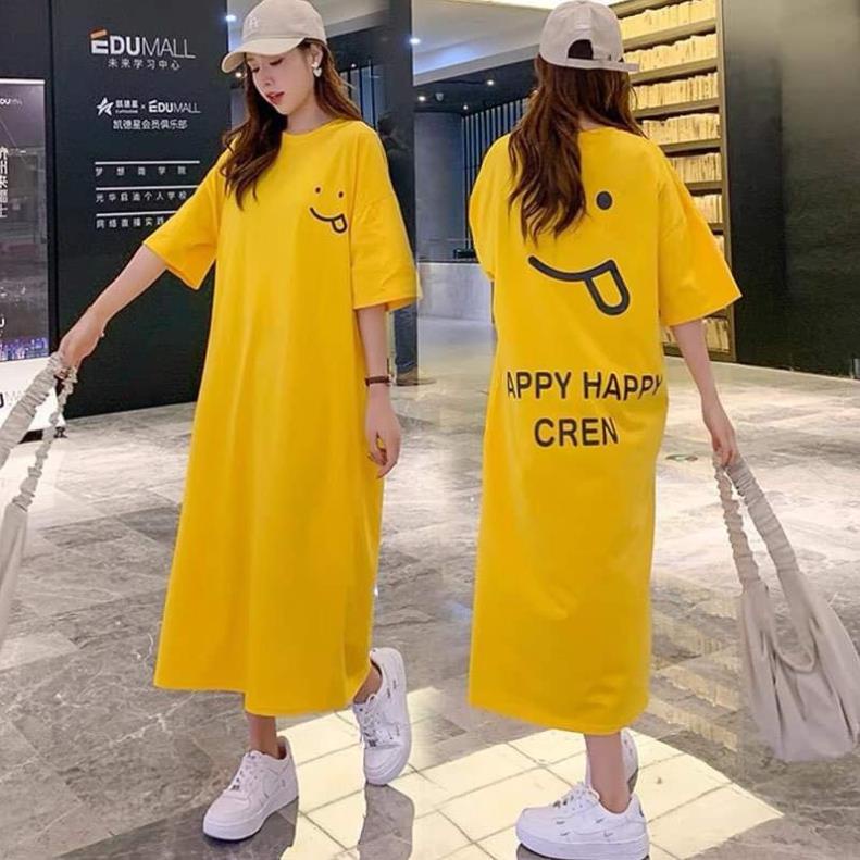 Váy Suông - Đầm Suông Mặt Cười From Rộng Dáng Dài Tới 75kg xmay MjnHa