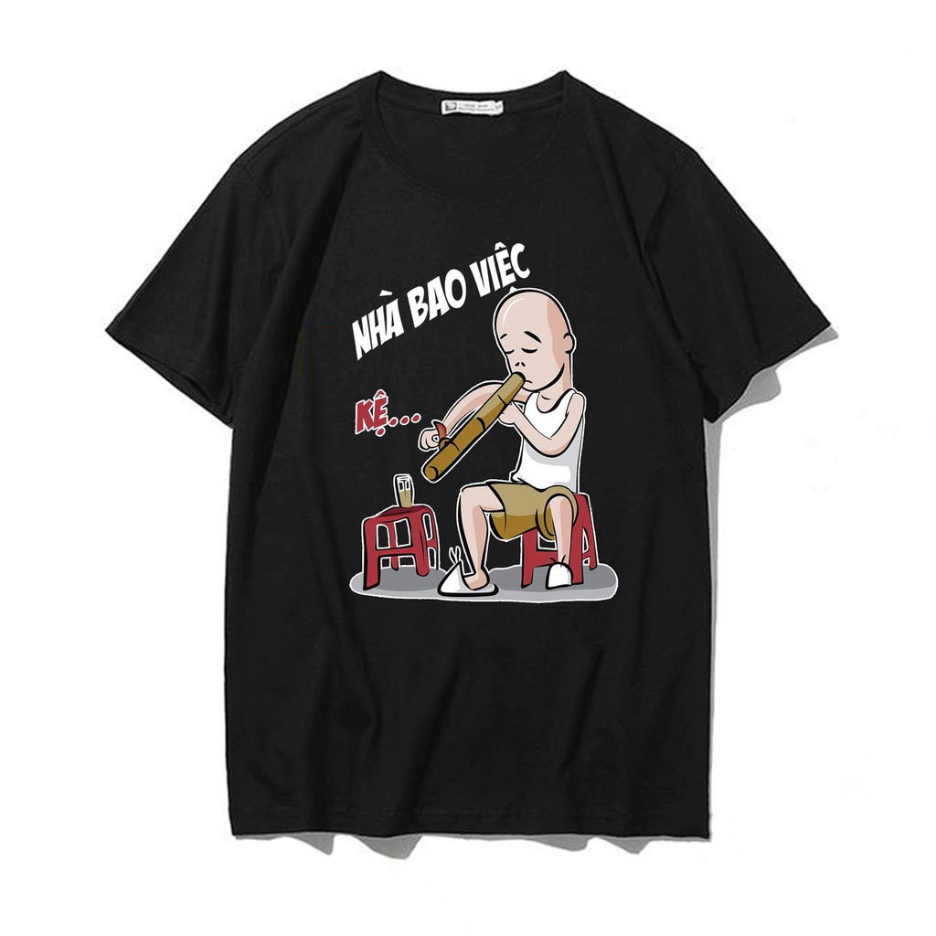 Áo Thun Tshirt Nam Nữ Unisex Chất Vải Thun Nhà Bao Việc MAT175