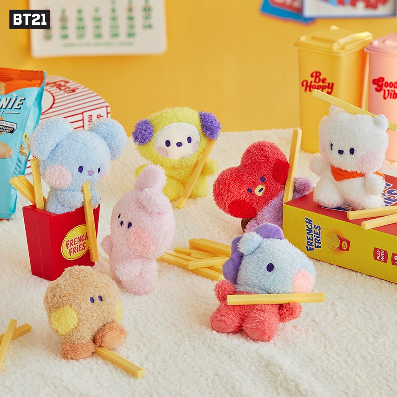 Móc Khóa Búp Bê Nhồi Bông BT21 Dễ Thương 12cm