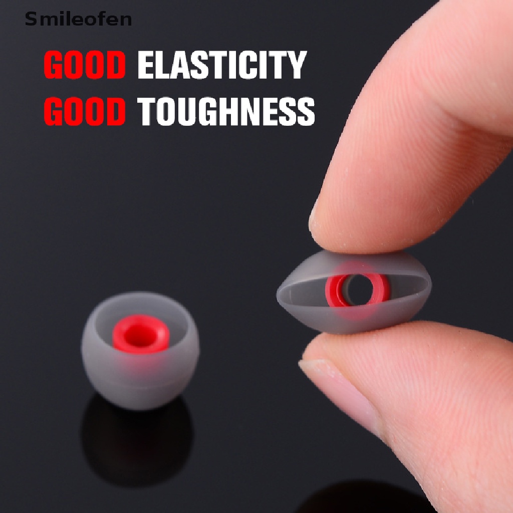 [Smileofen] Set 10 Nút Bịt Tai Nghe Cách Âm Bằng Silicone Size S M L