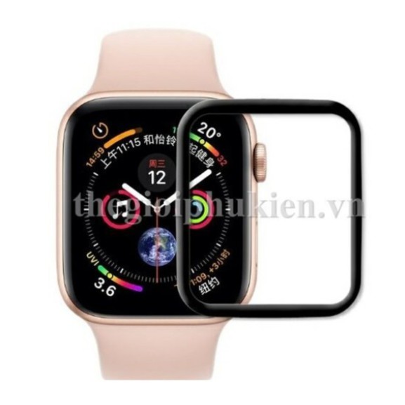 Tấm dán kính cường lực full màn Apple Watch 44mm chống vỡ, chống xước