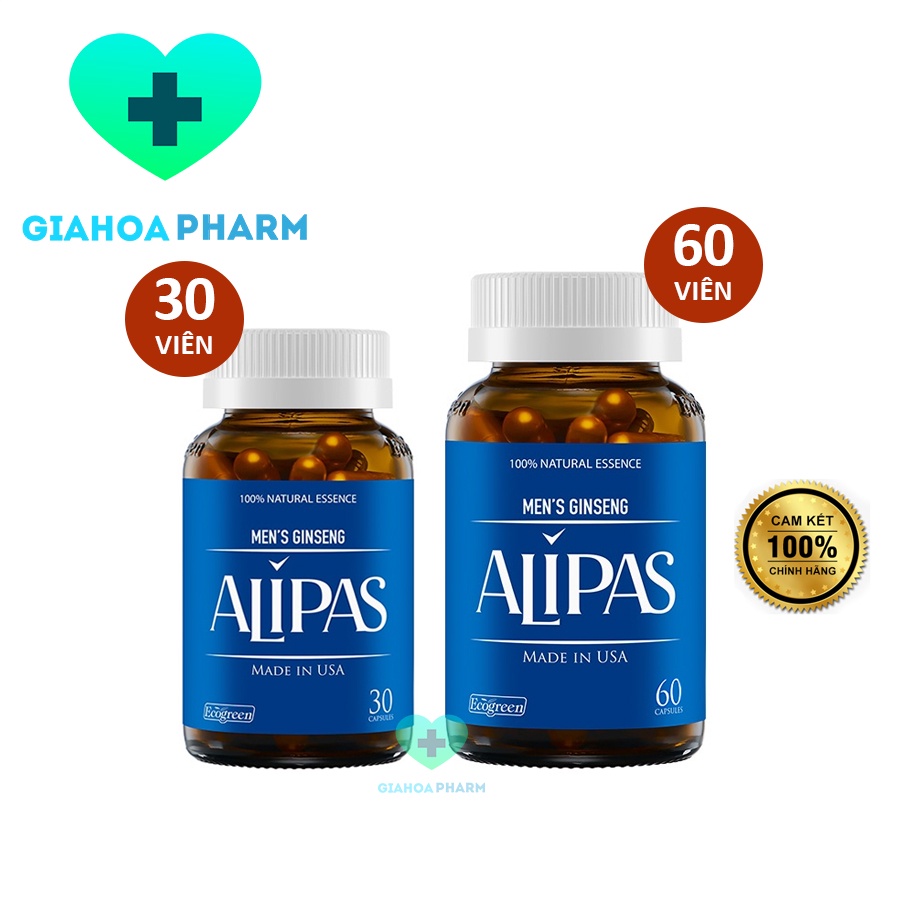 [CHÍNH HÃNG] Viên uống tăng cường sinh lý nam Sâm Alipas Men's Gingseng (Đủ tem tích điểm) bổ thận, tráng dương nam giới
