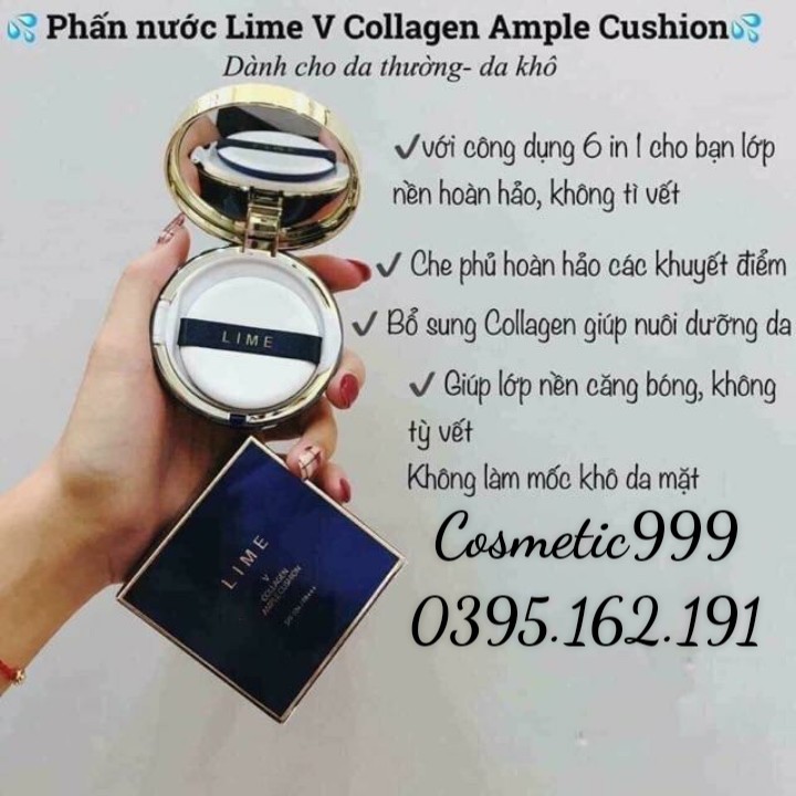 Auth 100% phấn nước lime cushion spf50+/pa+++ hàn quốc -cosmetic999