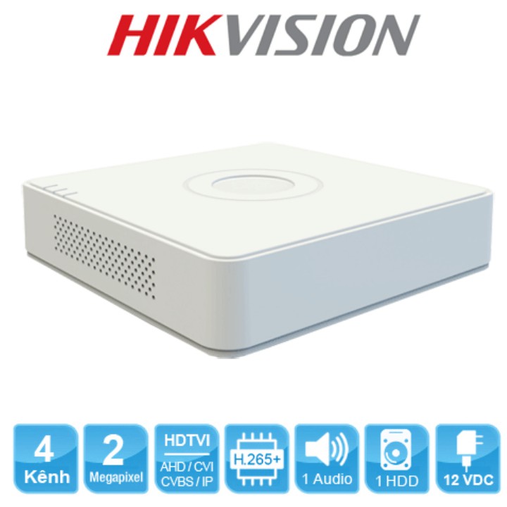 Đầu ghi HDTVI 4 kênh Hikvision DS-7104HQHI-K1 TURBO HD 4.0 Hàng chính hãng bảo hành 2 năm