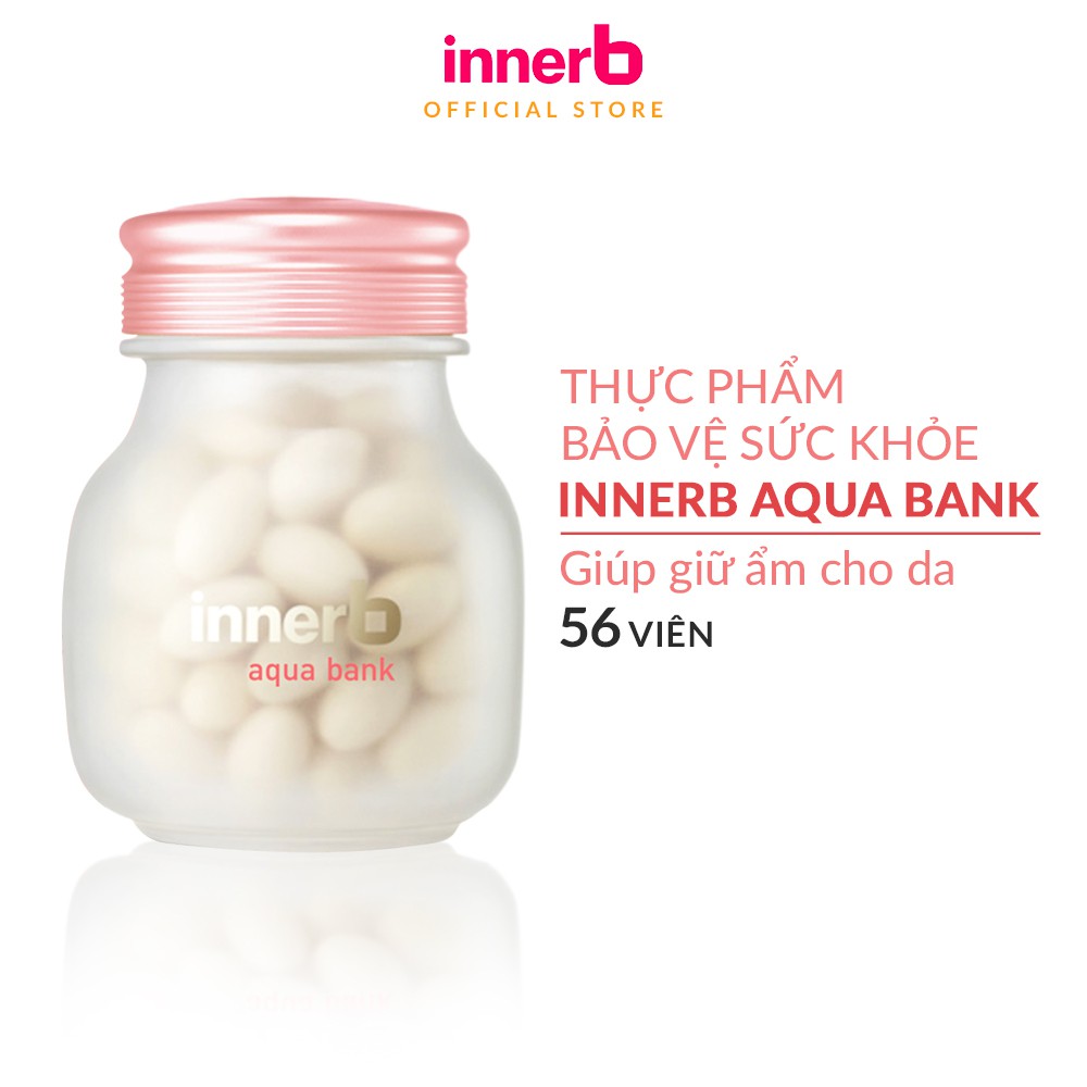 Thực phẩm bảo vệ sức khỏe InnerB Aqua Bank (giữ ẩm cho da từ Axit Hyaluronic) lọ 56 viên | Thế Giới Skin Care