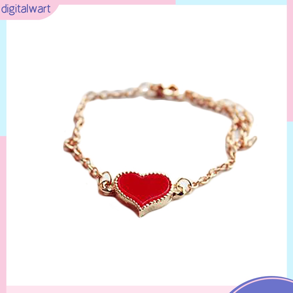 Vòng đeo tay hợp kim mặt hình trái tim xinh xắn dành cho nữ