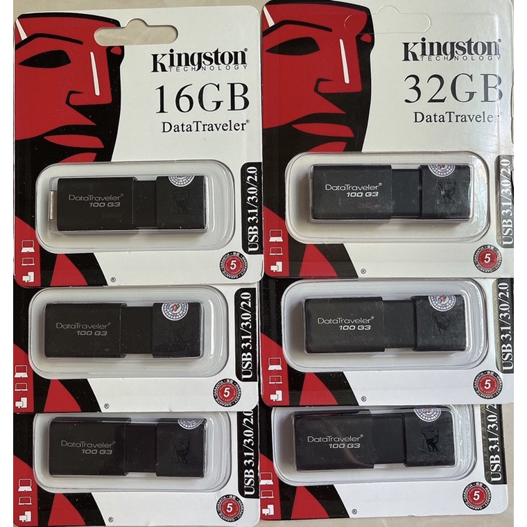 Usb Kingston DT100G3 16GB / 32GB USB 3.0 chính hãng BH 12 tháng