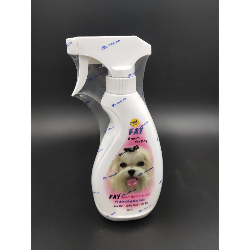 Xịt Vệ Sinh Khử Mùi Dưỡng Lông Giữ ẩm Diệt Khuẩn Cho Chó Fay Groom For Dog 350ml