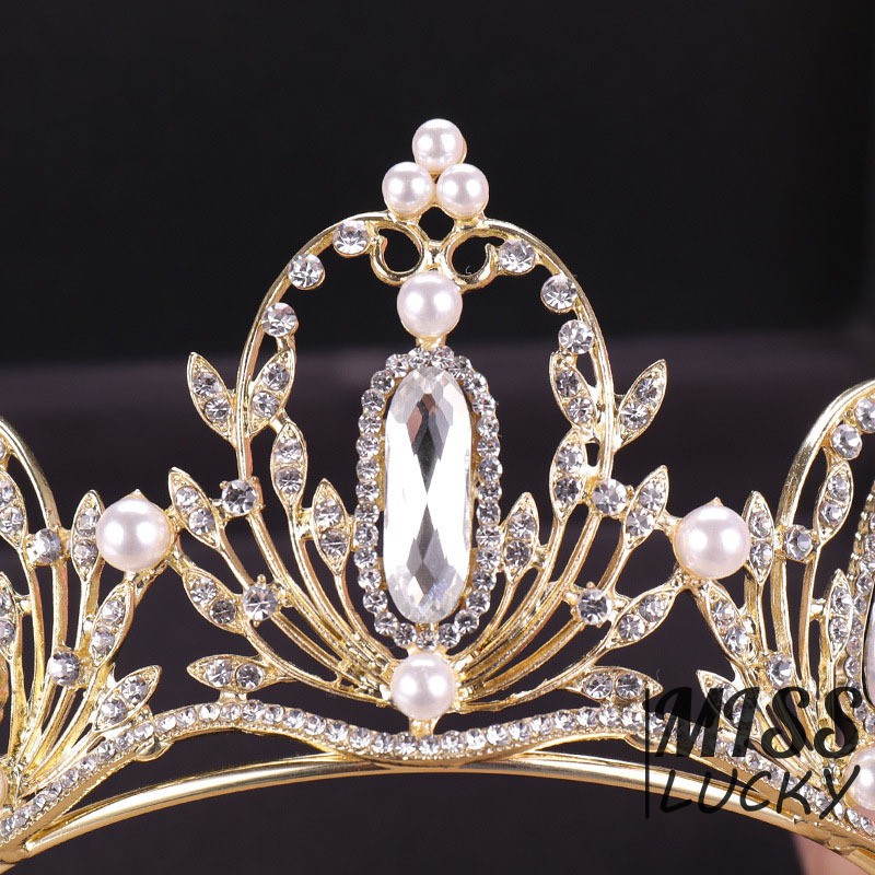 Phụ kiện tóc vương miện kiểu dáng thời trang thanh tú cho nữ