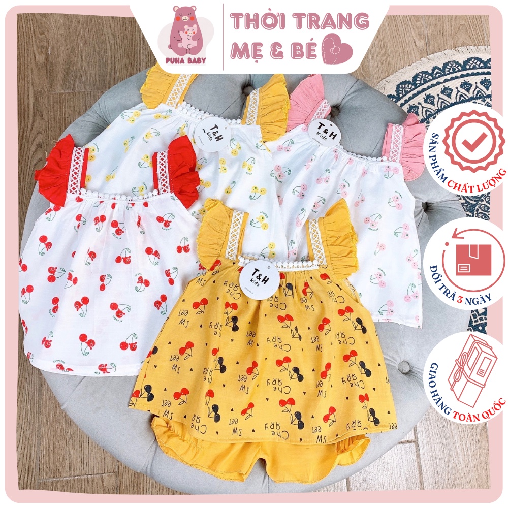 Bộ sát nách cho bé gái ⚡ CỰC XINH ⚡ Bộ ba lỗ cánh tiên họa tiết xinh xắn điệu đà, chất liệu đũi cao cấp thoáng mát