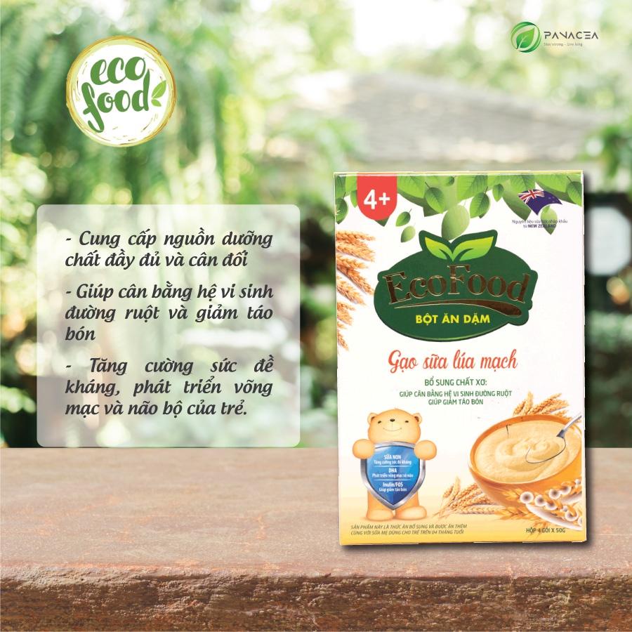 Bột ăn dặm cho bé 4 5 6 tháng Ecofood -  Vị Gạo sữa lúa mạch - Ăn dặm cho bé, kiểu nhật, tự chỉ huy, truyền thống