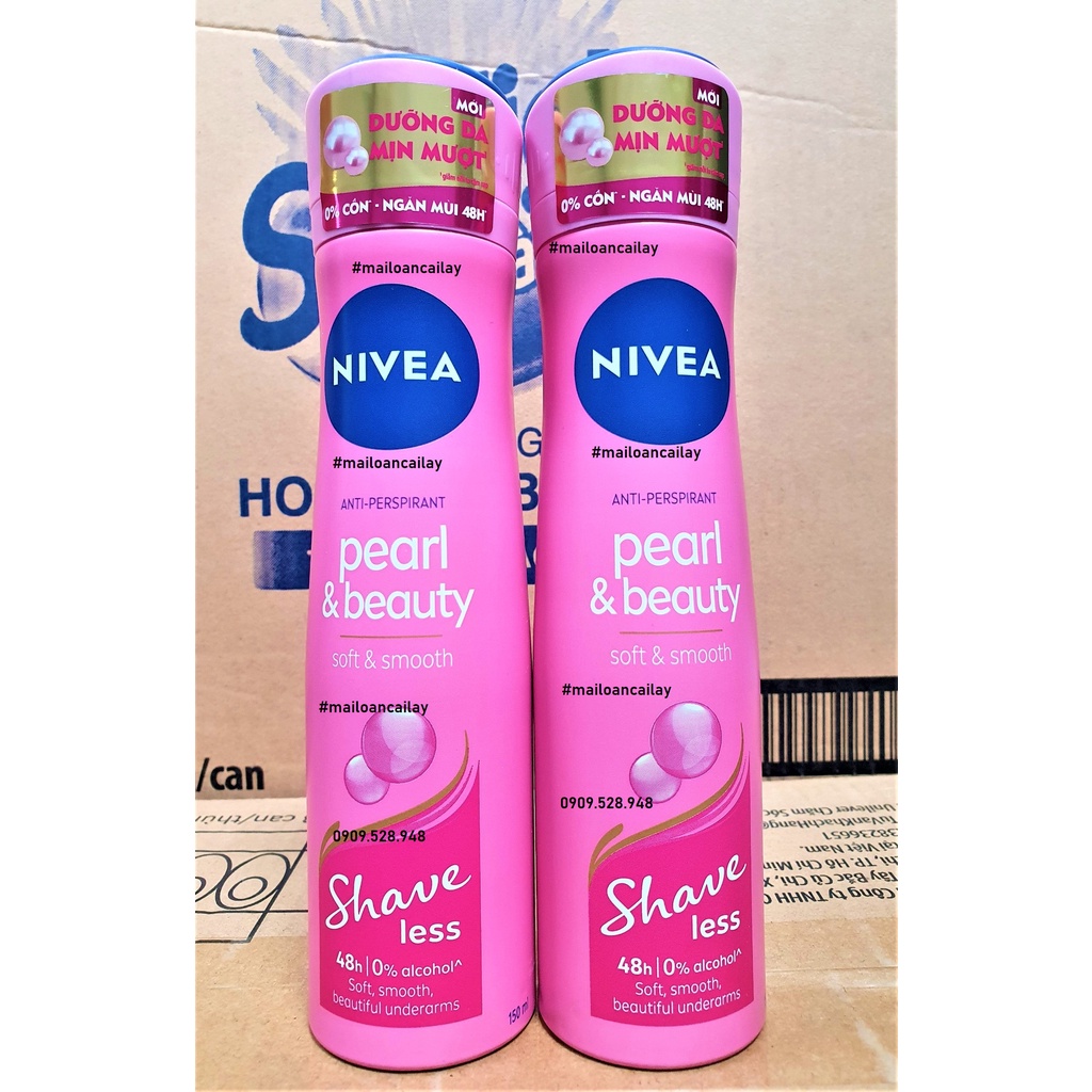 Nivea Xịt Khử Mùi Nữ Hồng Đậm Pearl& Beauty 150Ml