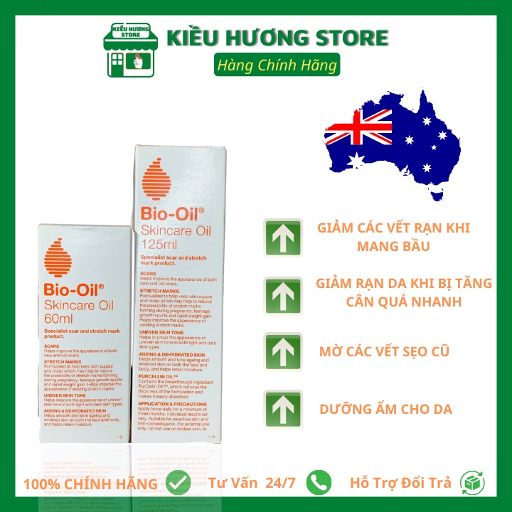 Bio oil dầu bôi rạn da cho bà bầu 60ml - 125ml