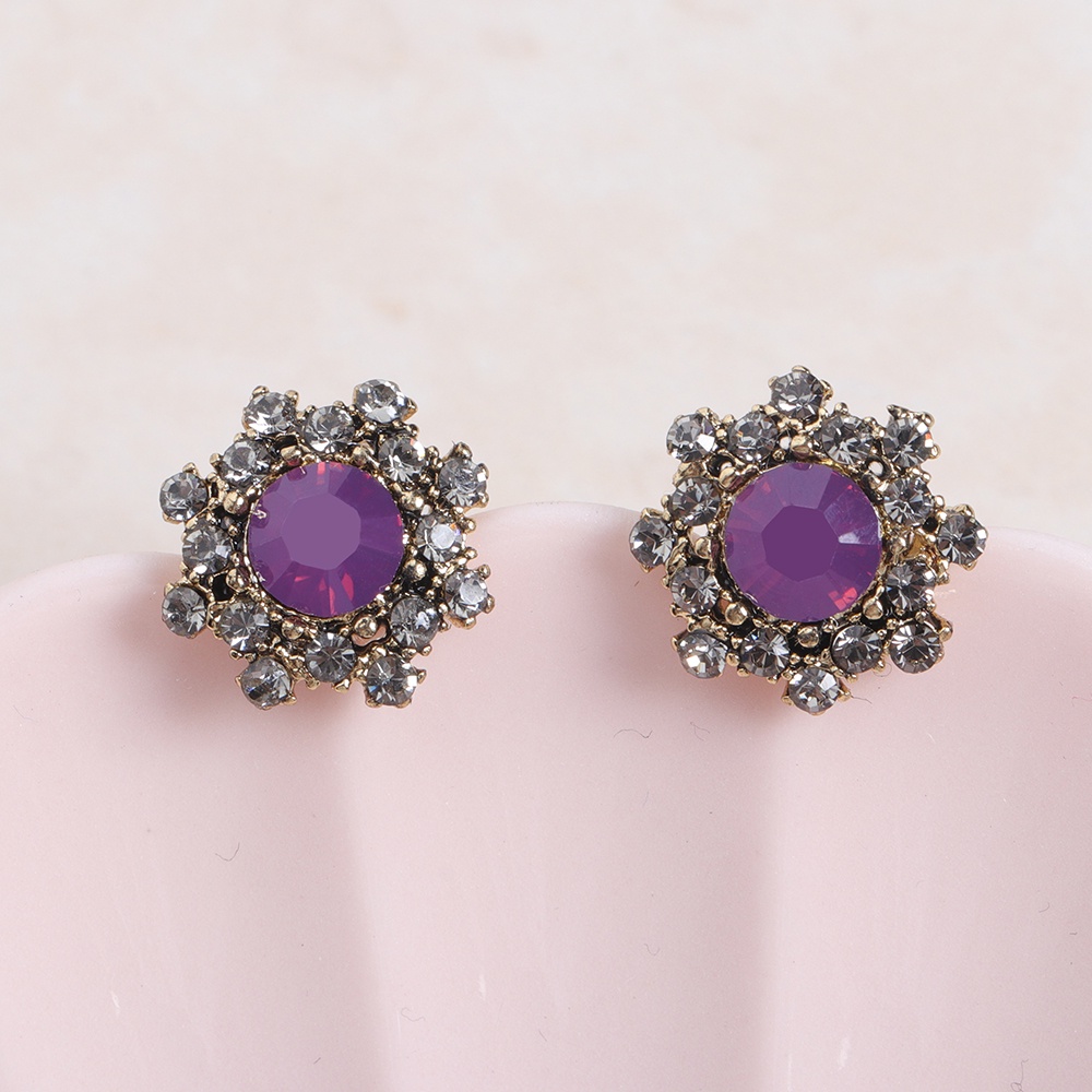 Bông Tai HìNh Hoa TuyếT ĐíNh Đá Phong CáCh Vintage