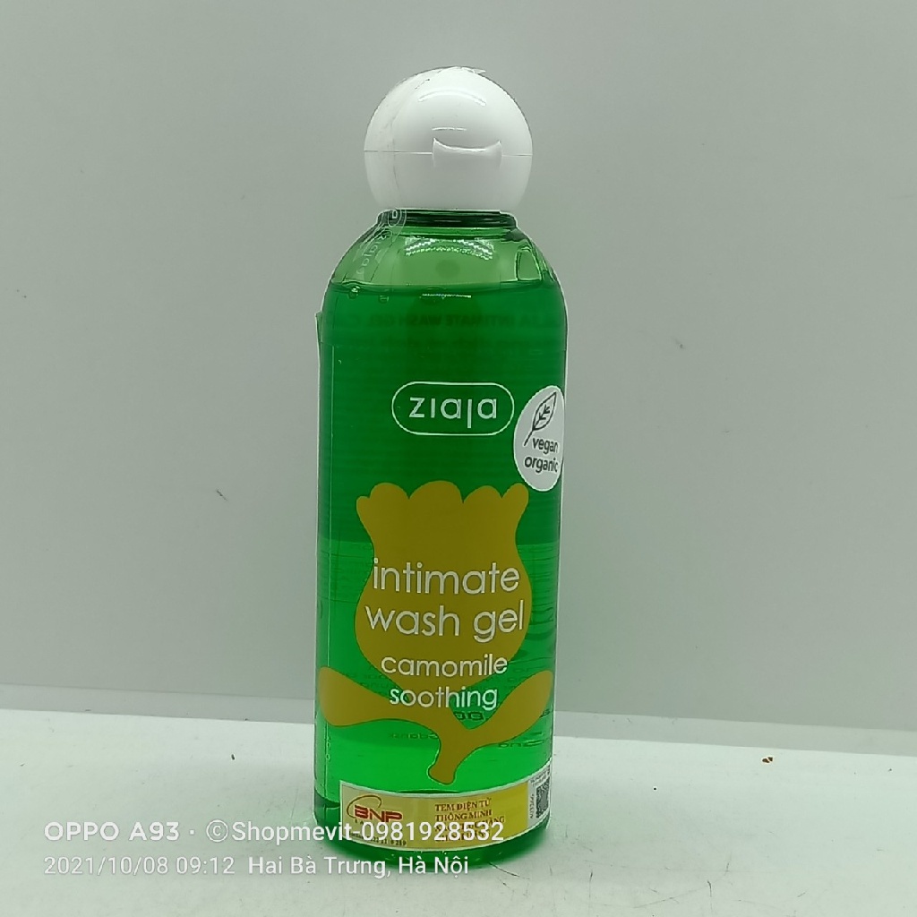 [Chính hãng] Dung dịch vệ sinh INTIMATE cúc la mã dịu nhẹ lọ 200ml hãng Ziaja Ba Lan