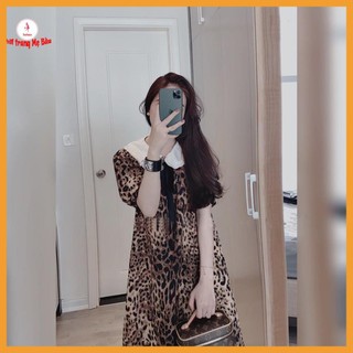 Đầm bầu thiết kế da beo ( ảnh thật)