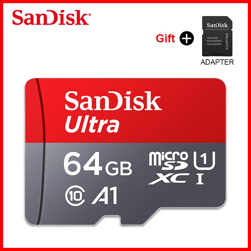 Thẻ Nhớ Micro SD Sdhisk100% A1SDSQUNC 16GB 32gb 64GB 128GB Hỗ Trợ Thẻ TF / SD Class10 UHS-1T