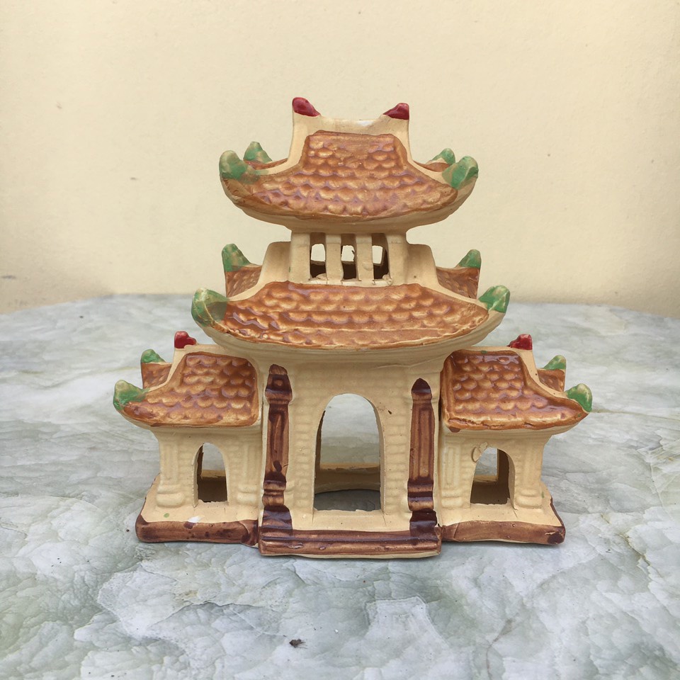 Tiểu cảnh Cổng làng mini gốm Bát tràng 1 size TC-29