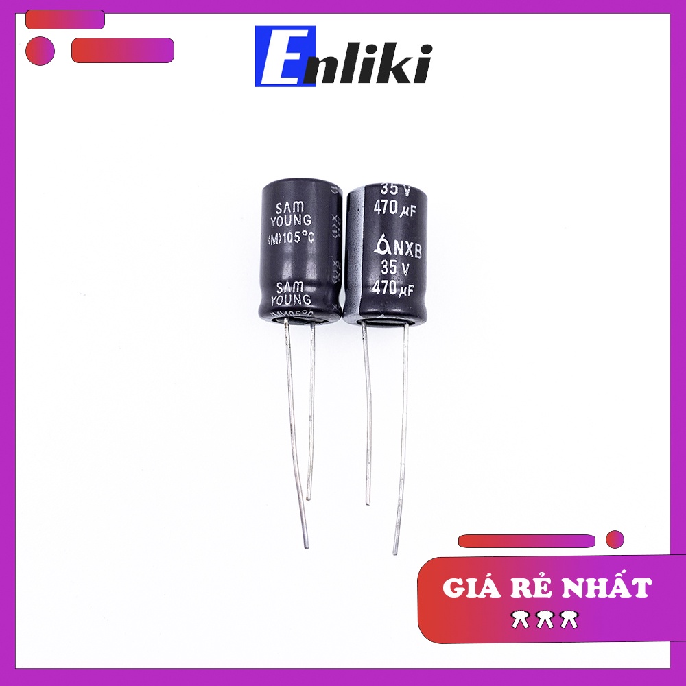 Tụ Hóa 470uF 35V SAMWHA (10x16mm)