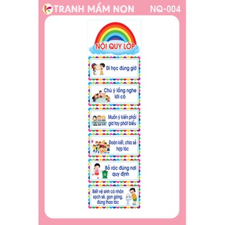 Decal mầm non - nội quy lớp nq-004