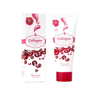 Sữa rửa mặt trắng da Collagen - PURE MIND Collagen So Fresh Cleansing Foam