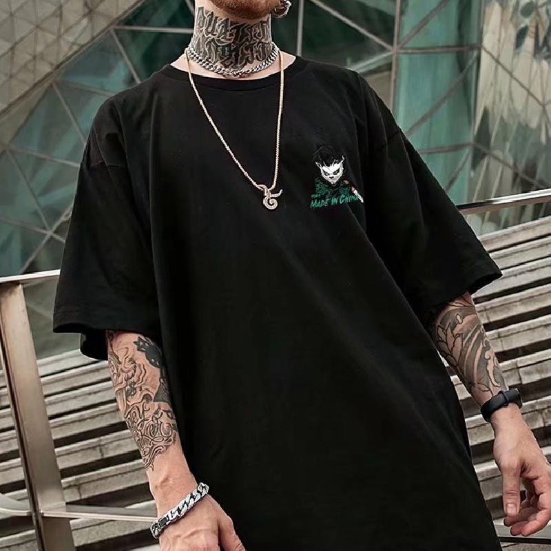 Áo Thun Tay Ngắn Dáng Rộng In Chữ Phong Cách Hàn Quốc Thời Trang Mùa Hè Cho Nam Và Nữ [M-8XL]