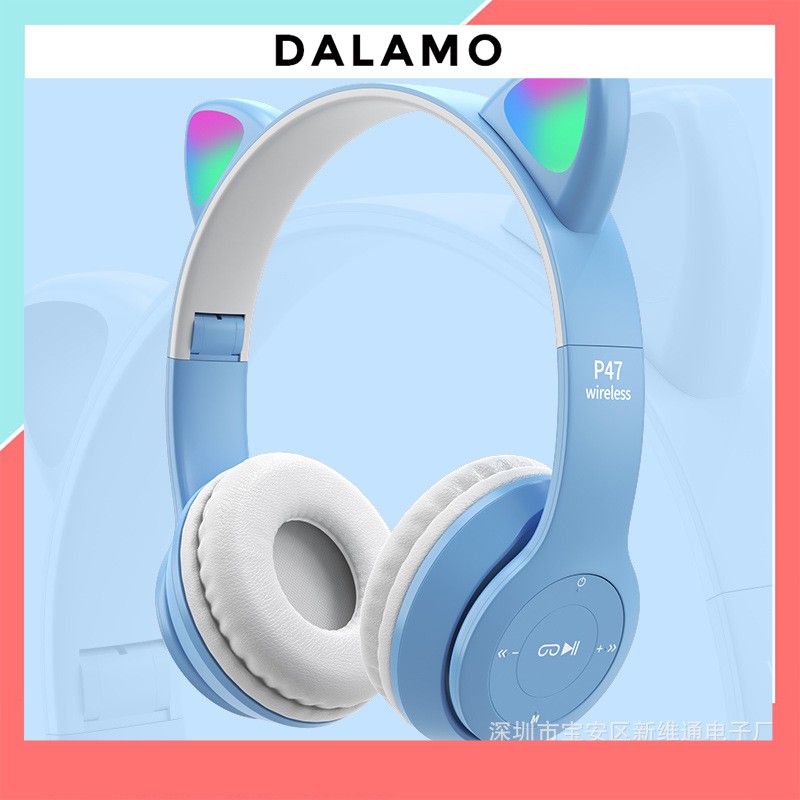 Tai Nghe Bluetooth Chụp tai có Mic ST71 Headphone không dây Dễ Thương tai mèo nghe nhạc, chơi game, cho bà bầu DALAMO | BigBuy360 - bigbuy360.vn