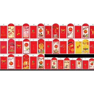 🌹🌹🎋🎋6 bao lì xì đỏ truyền thống 1 xấp 6 cái 🎋🎋🎋🎋