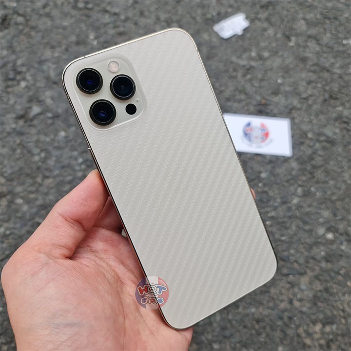 Dán decal vân carbon mặt lưng IP 12 Pro Max / 12Pro / 12 / 12 Mini