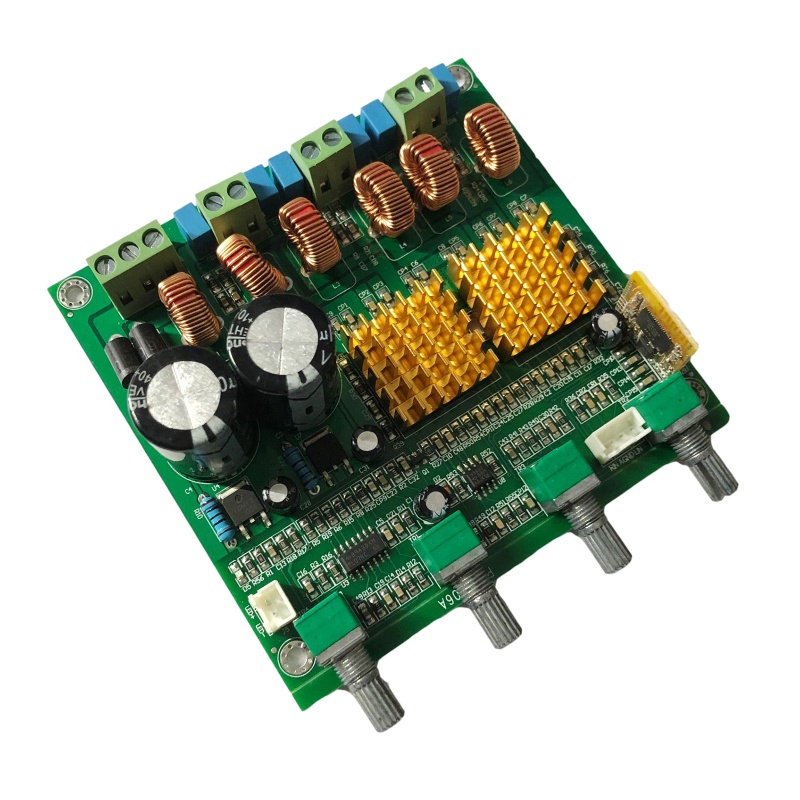 1 Bảng Mạch Khuếch Đại Âm Thanh Bass 100x92x38mm 3 Kênh Kết Nối Bluetooth 50Wx2 + 100W