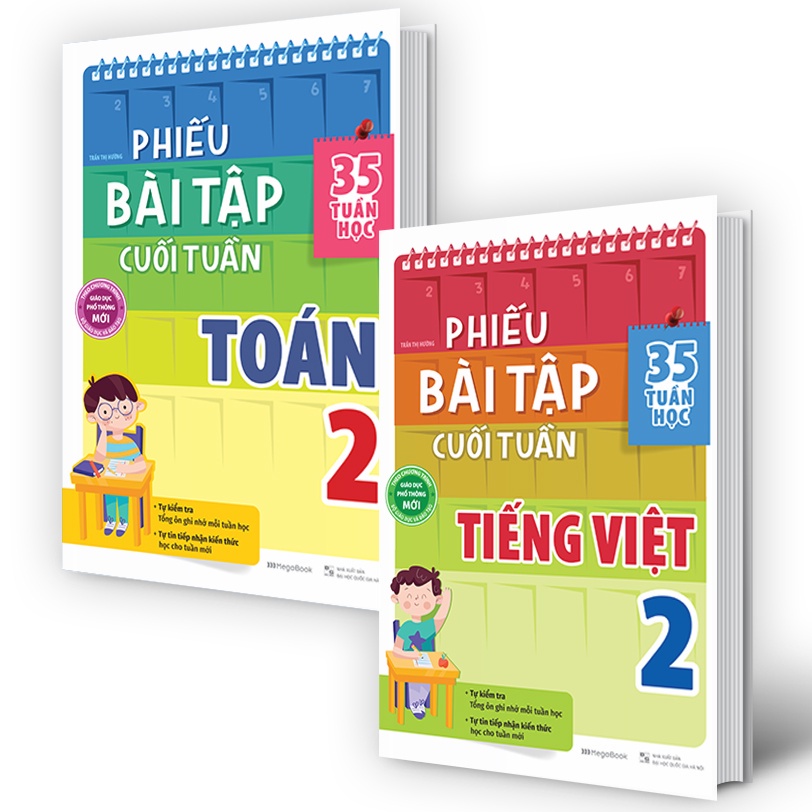 Sách Combo Phiếu Bài Tập Cuối Tuần Toán Và Tiếng Việt Lớp 2