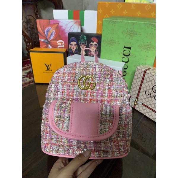 ❤️𝙁𝙍𝙀𝙀𝙎𝙃𝙄𝙋❤️ balo  nữ dạ kẻ tag đồng nhiều ngăn ảnh video tự quay