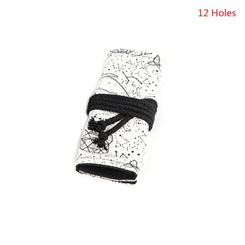 Túi Cuộn Đựng Bút 12 24 36 48 72 Lỗ Bằng Vải Canvas